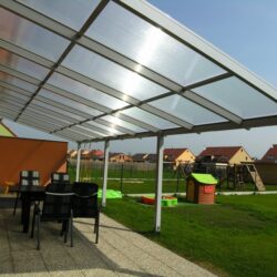 Hliníková pergola v šedém provedení