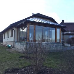 Zasklení pergoly rámové do dřeva