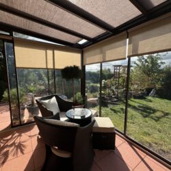 zimní zahrada se skrytým žlabem