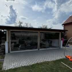 bezrámové zasklení pergoly