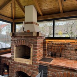 venkovní zasklená kuchyně