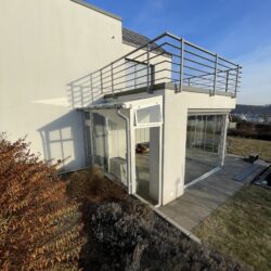 Bezrámové zasklení terasy a prodloužení sezonní zimní zahradou, ELOX