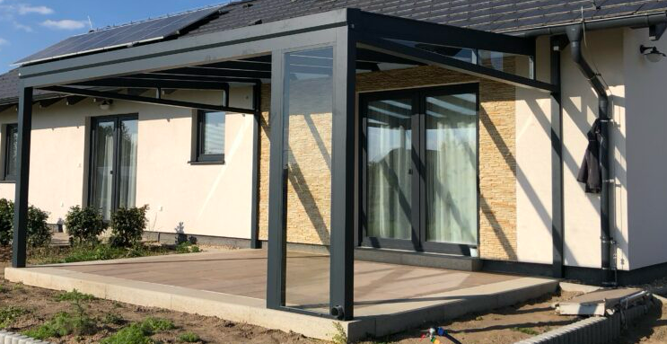 Hliníková pergola 6x4 se statickým návrhem pro sněhovou oblast