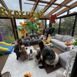 Celoroční zimní zahrada na terase oslava