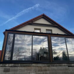 Celoroční zimní zahrada na terase čelní strana