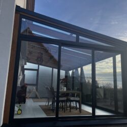 Celoroční zimní zahrada na terase boční strana