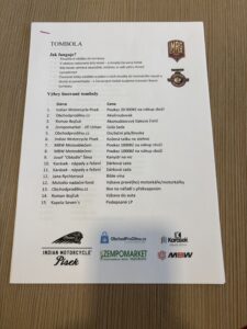 Plakát charitativní akce IMRG CZ/SK 2026 motorkářského klubu Indian