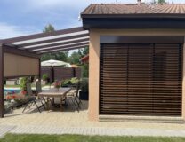 pergola se skrytým žlabem