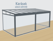 Bezrámové zasklení zimní zahrady Karásek pro maximální vizuální propustnost a moderní design.