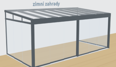 Bezrámové zasklení zimní zahrady Karásek pro maximální vizuální propustnost a moderní design.