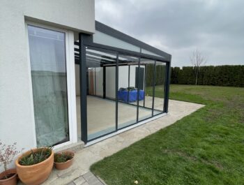 sezonní zimní zahrada boční strana zvenku