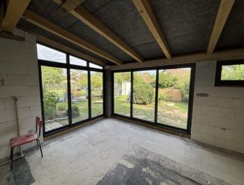 Realizace: Izolační posuvné zasklení Patio Living THERM vnitřní pohled